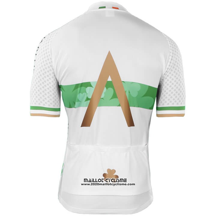 2018 2019 Maillot Ciclismo Aqua Bleue Sport Champion Irlande Manches Courtes et Cuissard
